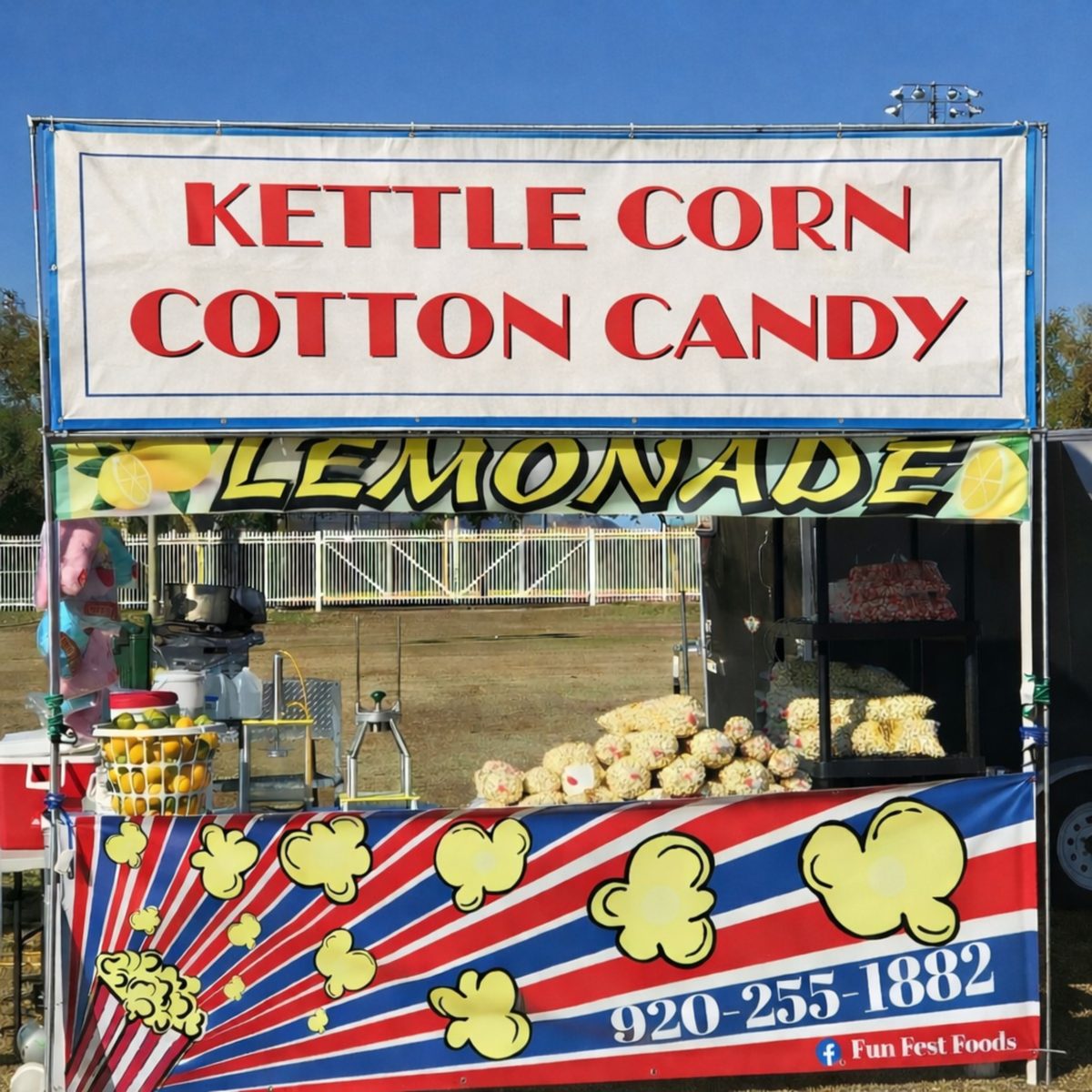 Fun Fest Foods professional tent setup for fairs and festivals